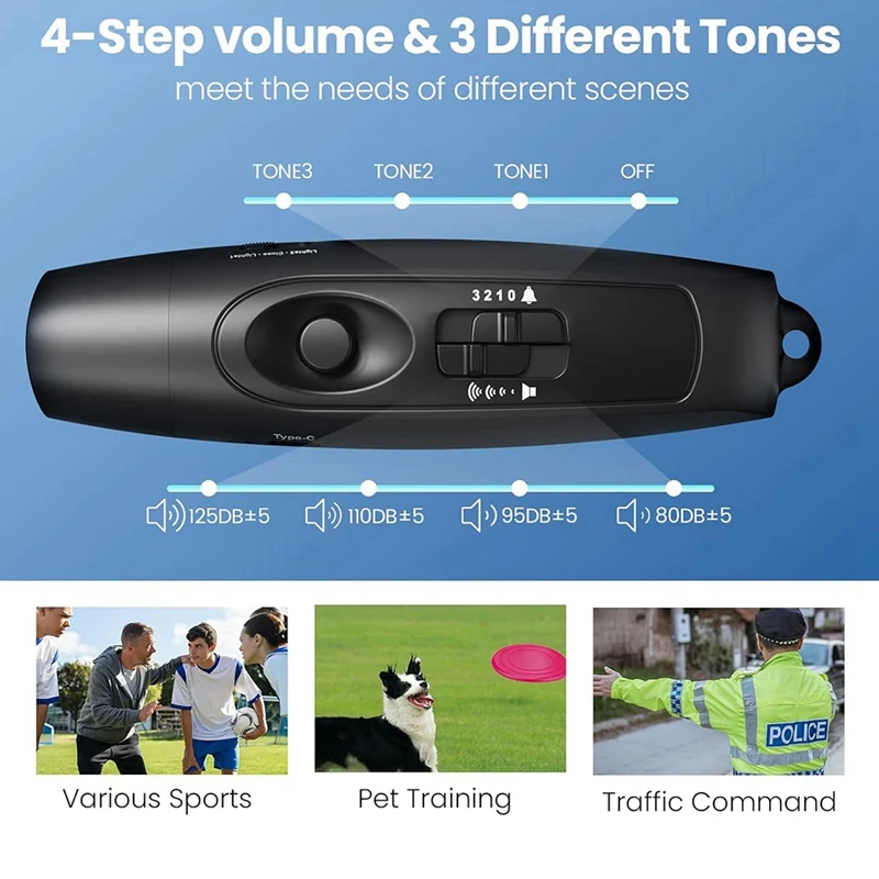 New Electronic Whistle With USB Charging, Emergency Whistle For Referee Coaches Teacher, For Outdoor Sport Game Camping