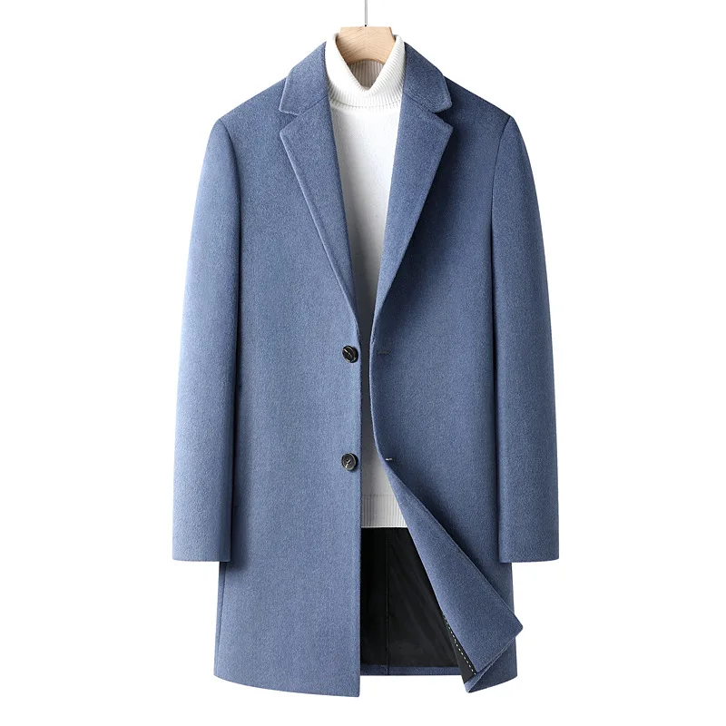 

Long Wool Men Coat Winter Warm Wool Blend Coat Men Wind Coat Thick Overcoats Top Coat Men Jackets Coats Male Woolen Coat Men