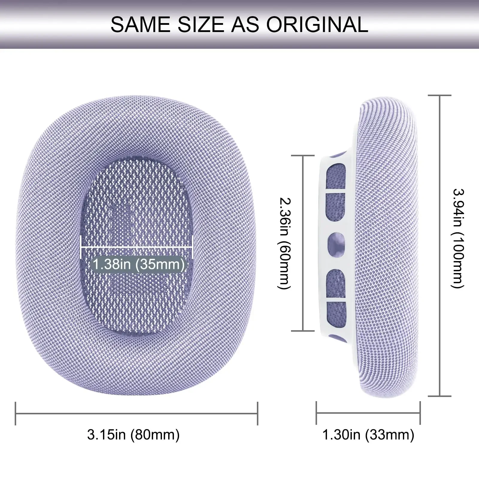 زوج واحد من وسادات الأذن البديلة من الفوم لأجهزة AirPods Max 2024، Apple 2.0 سماعات الأذن/غطاء الأذن ملحقات سماعة الرأس