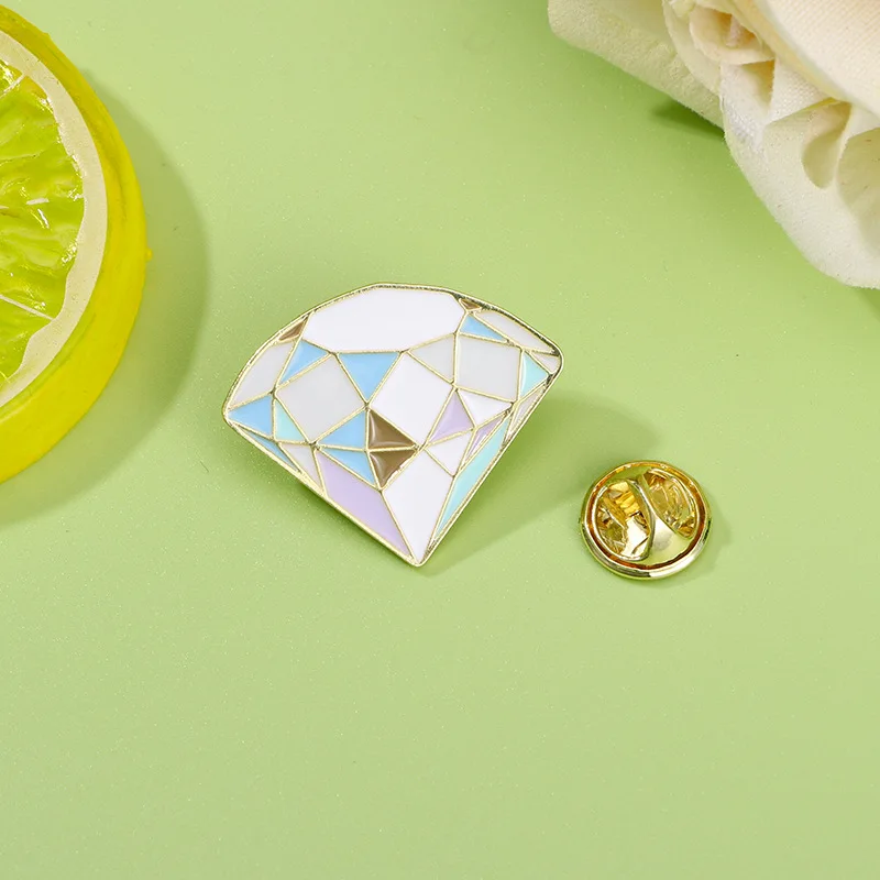 Fashion Cartoon Diamond Design Oil Drop Brooch Daily Commute Alloy Pin Badge For DIY Clothing Bags Hat Scarf T-shirt Decoration