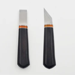 Professional Leather Cutting Knife Sharping Skiving Tool with Wooden Handle DIY Tool Safety Leather Trimming Knife