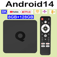 Android 14 Q1 Smart TV Box Youtube Voice Media Player 4GB 64GB Set Top Box 8K Media Player Dual WiFi Bluetooth 5.4 TV Box