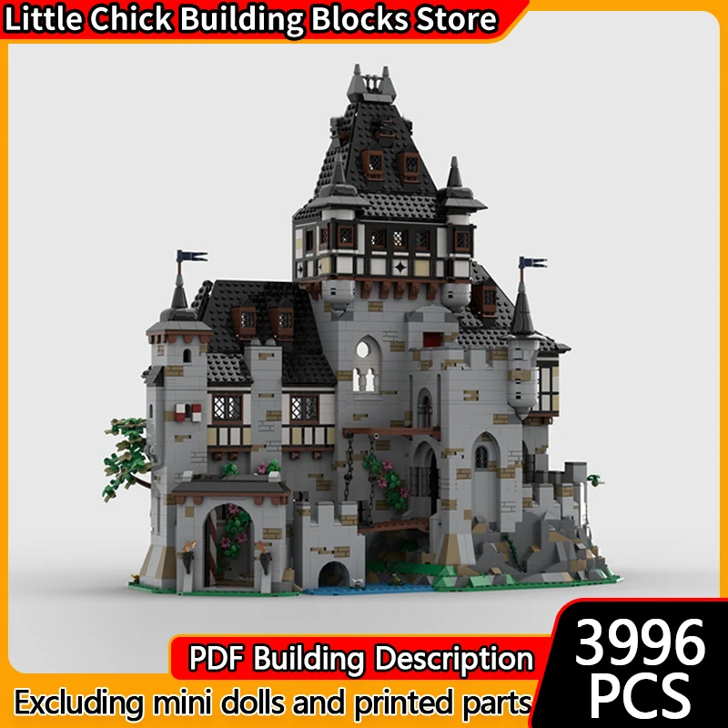 

Medieval Castle Model MOC Building Bricks Dollhouse-Style Castle Modular Technology Children Holiday Gifts Assemble Toys Suit