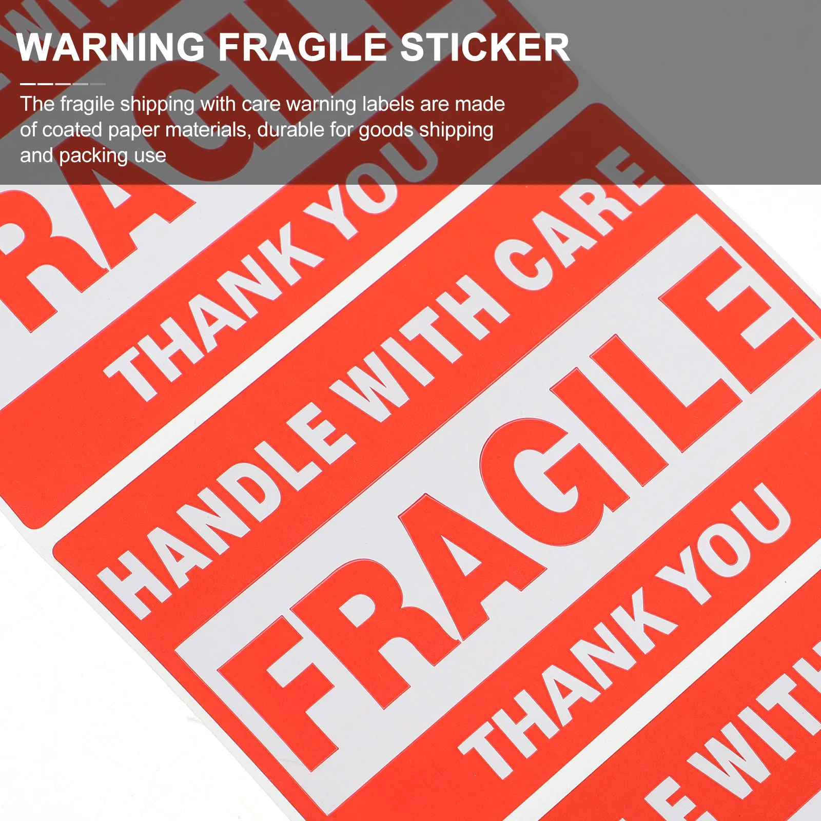 

1pcs 1 Roll Fragile Caution Stickers Handle With Care Packaging Labels For Shipping Warning Adhesive Decals Boxes Glass Metal