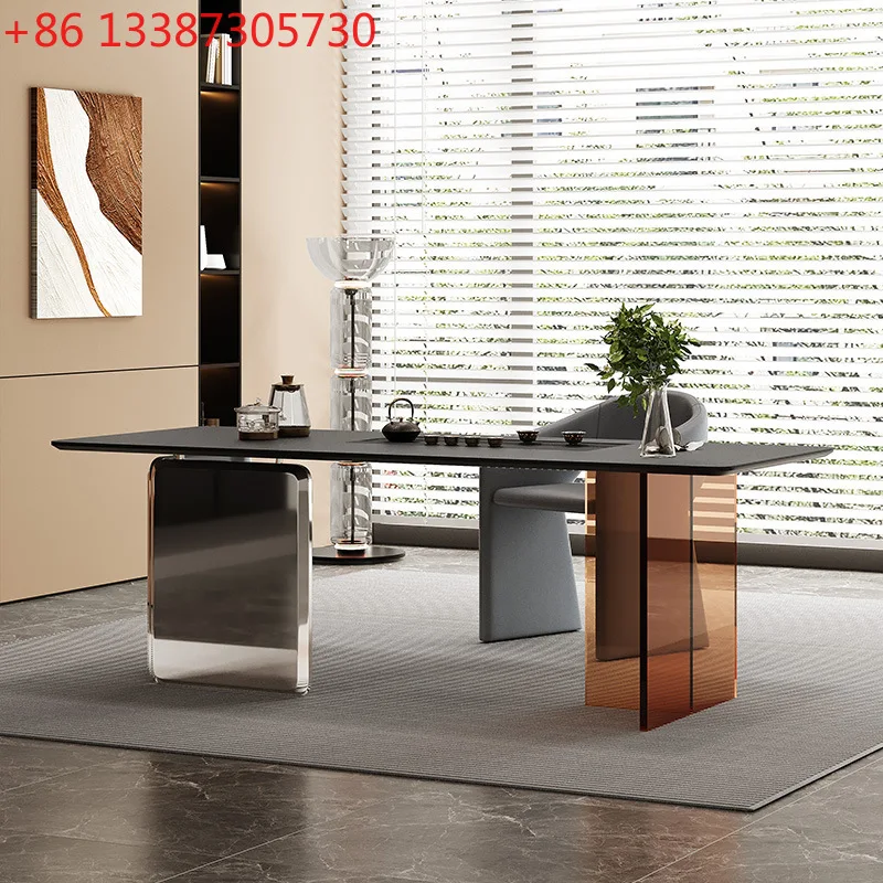 

Шиферный чайный столик, светильник, роскошный итальянский домашний офис, очень простая современная акриловая гостиная