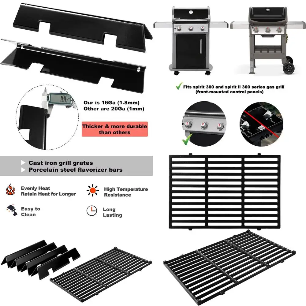 

Weber Spirit 300 Series 17.5 Replacement Grill Grates for E-310, S-310, E-315, E-320, S-320, E-330, S-330 II, E-310 II, S-310 Sp