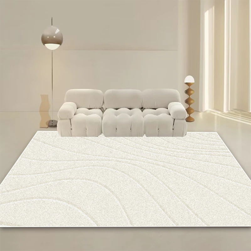 Modern Cream Style Carpet Living Room Minimalism Decoration Sofa Large Area Rugs Bedroom Bedside Tables Washable Non-slip Mats