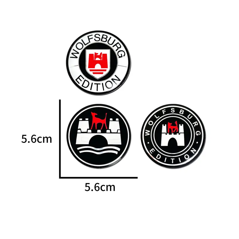 Akcesoria samochodowe 4szt 56mm Wolfsburg Edition Logo piasty kół samochodowych nakładki środkowe felgi naklejka na znaczek dekoracja Car Styling