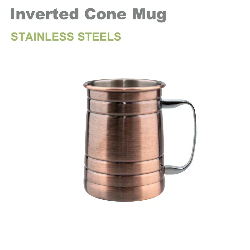 2024New Stainless steel Copper Moscow Mule Mug 1/2/3/4/6PCs Durable Coppery Beer Mugs Coffee Mug Milk Cup Drinkware