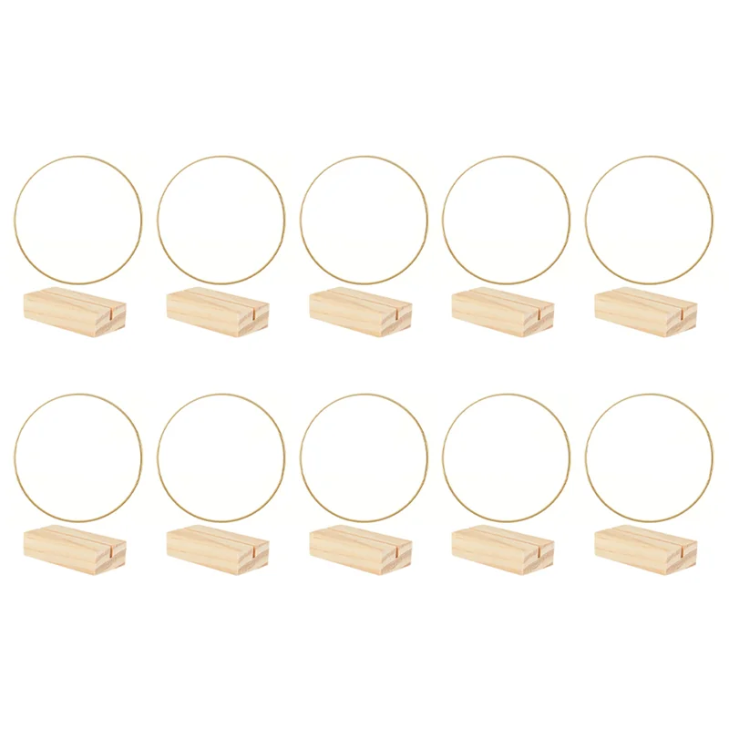 

AONEQ-10PCS 12In Metal Floral Hoop Centerpiece Ribbon 10 Wood Stands For Table Decoration DIY Wedding Decoration Wall Hanging