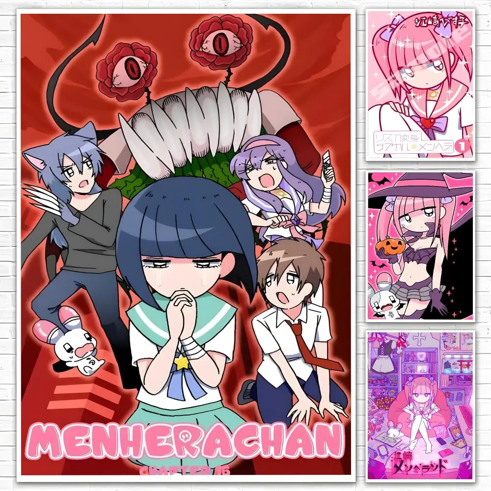 Cartoon Menhera-chan Poster Poster All-match HD Waterproof Self-Adhesive Wall Art Sticker For Home Bedroom