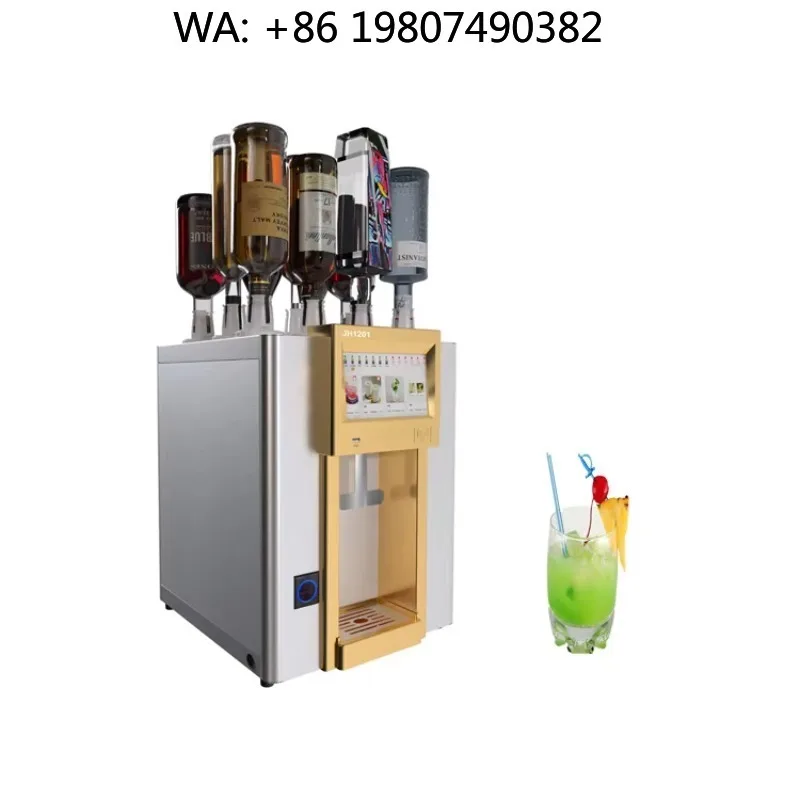 Commercial Bartending Robot Cocktail Making  Stainless Steel Touch Screen Smart Operation Multifunctional Beverage Mixer for Res