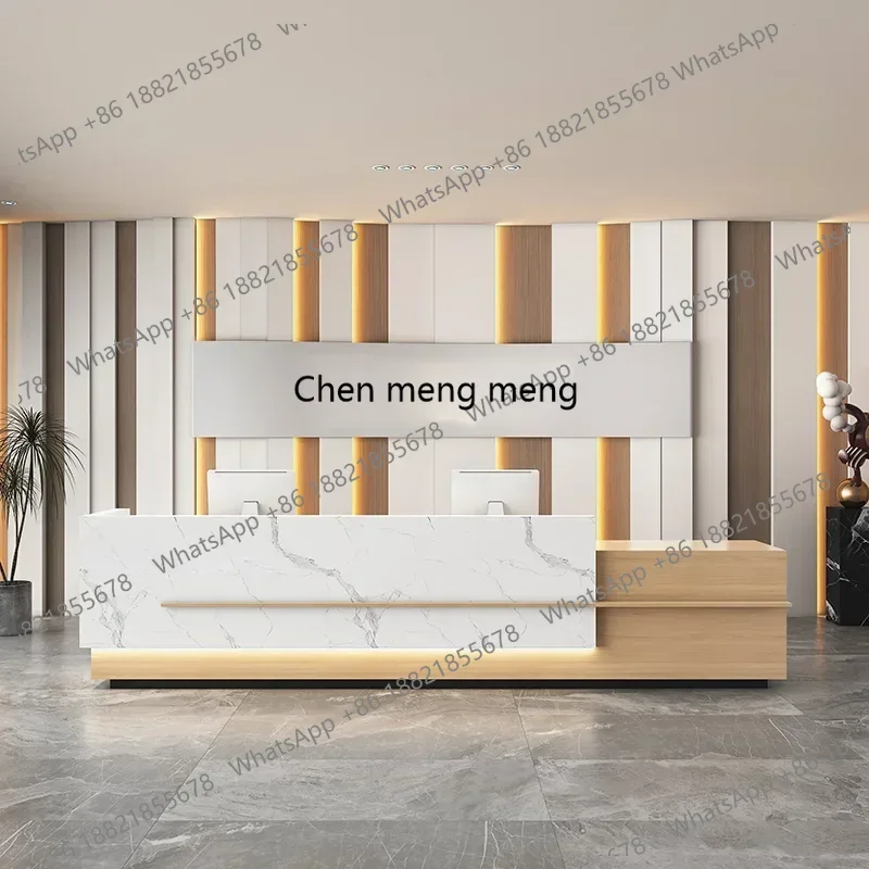 

Italian Style Simplicity Reception Desks Beauty Salon Modern Clothing Store Reception Desks Luxury Office Furniture Recepce