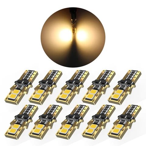 10 шт. W5W LED T10 светодиодная лампа Canbus для BMW Opel автомобильные парковочные купольные фонари внутренние карты купольные фонари 6500K теплый белый ледяной синий фиолетовый
