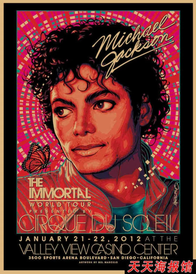 Hot Rock Singer Michael Jackson Series Poster Music Idol Character Creative Printing Kraft Paper Poster Room Wall Painting view 2