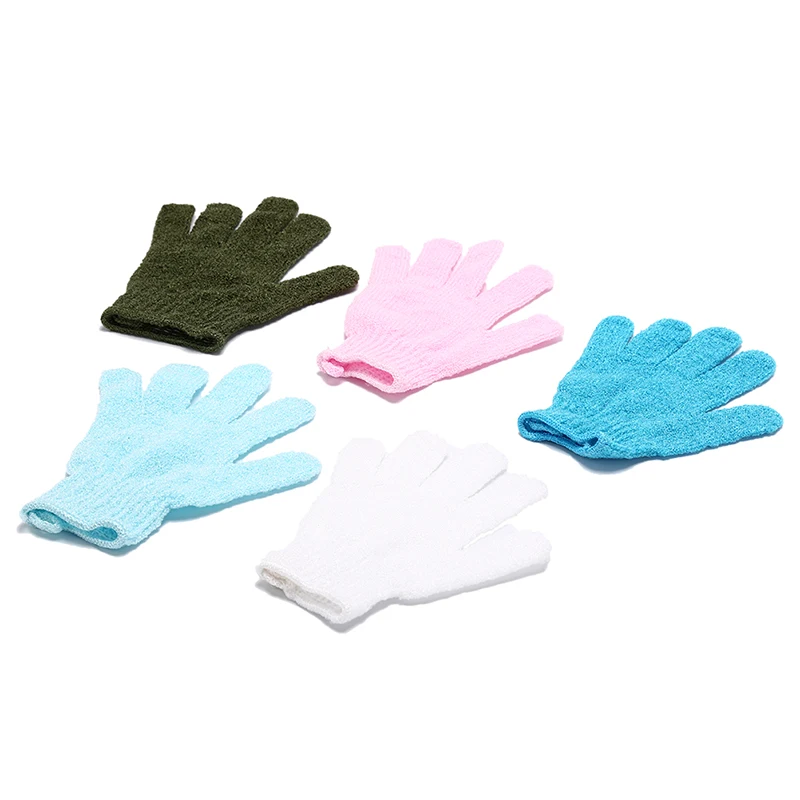 1pc Shower Exfoliating Body Scrub Glove Dead Skin Removal Massage Bath Mitt