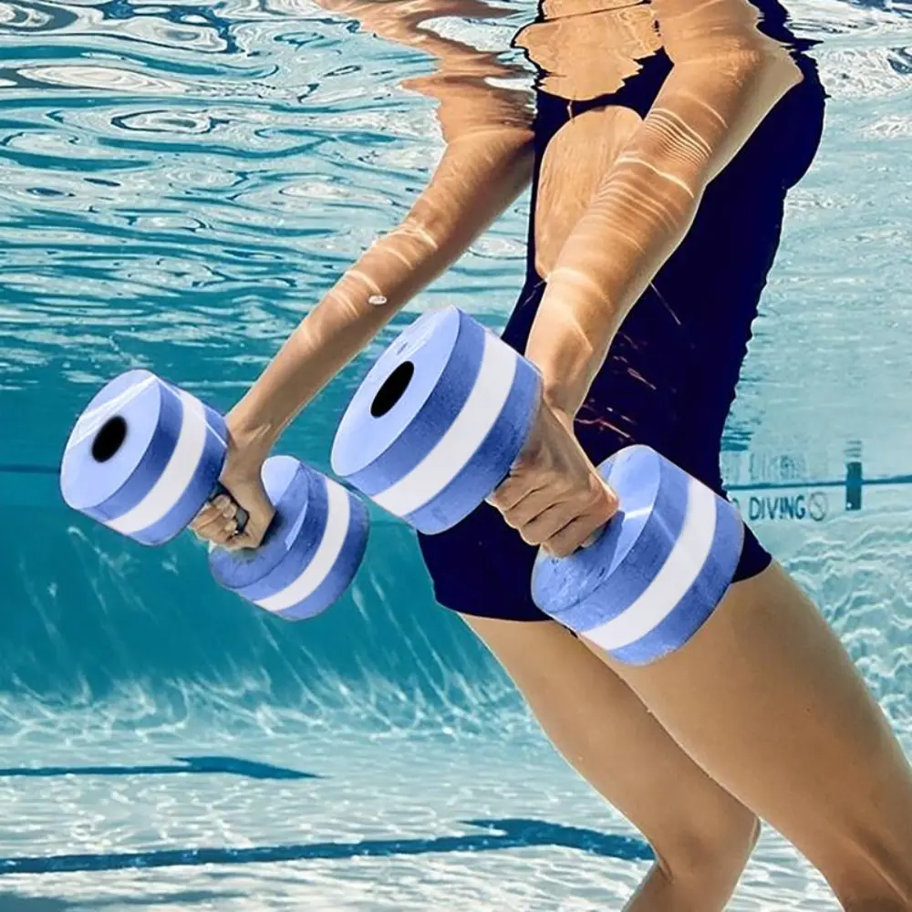 1 par de mancuernas acuáticas de agua EVA, mancuernas flotantes para dar forma al cuerpo, mancuernas para piscina, pérdida de grasa, recuperación posparto