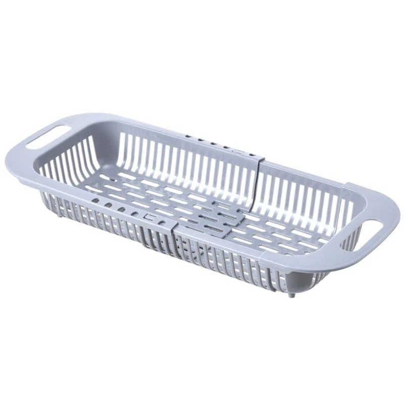 Telescopic Drain Basket Expandable Collapsible Dish Drying Rack Over Sink Organizers for Sink Items Storage & Drying Q5WC