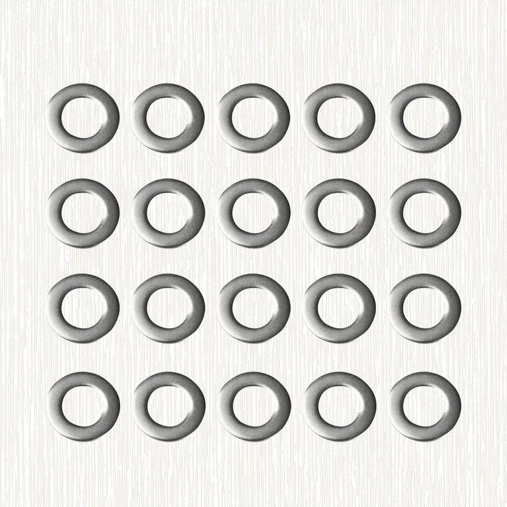 

50 Pcs Stainless Steel Gasket Metal Spacer for Jewelry Screw Accessoreis Silver
