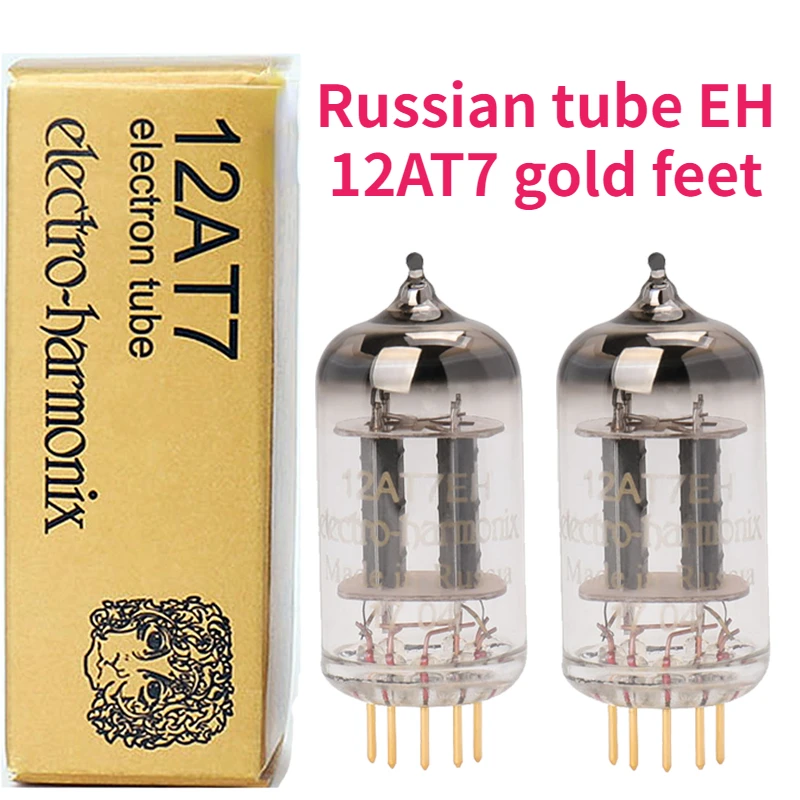 12AT7 EH Gold Foot Brand New Russian Vacuum Tube Factory Precision Paired HIFI Audio Power Amplifier Speaker Tube Preamplifier