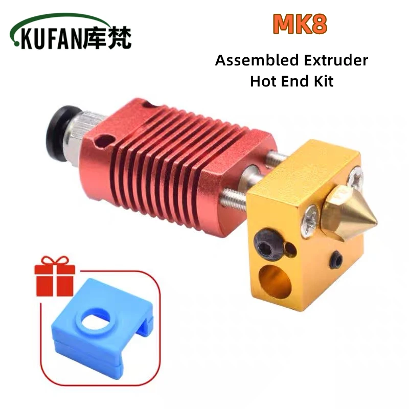 

MK8 Assembled Extruder Hot End Kit for Ender 3 CR10 Printer 1.75mm 0.4mm Nozzle Aluminum Heating Block 3d Printer Accessories