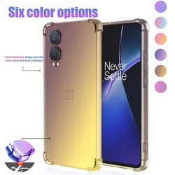 Elastyczne gradientowe kolorowe etui TPU dla OnePlus Nord 4 5G N30 SE CE4 CE3 Lite N300 N20 2T Pokrowiec ochronny Airbag Coque Fundas