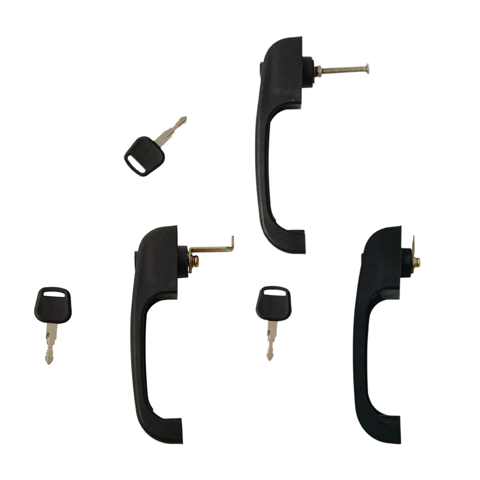 

Forklift Cab Door Lock Handle with Matching Key Sturdy Length 18cm Universal Direct Replaces for Heavy Equipment