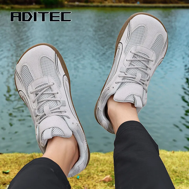 

Men's Wide Outdoor Walking Shoes Anti-Slip Breathable Casual Barefoot Design Large Size Comfortable Footwear