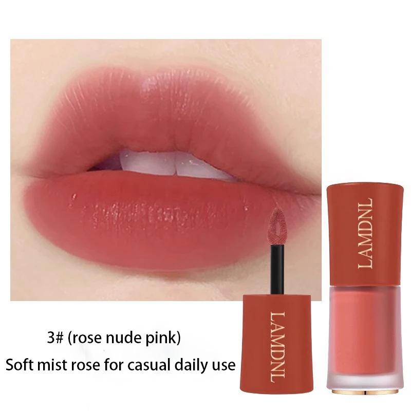 Fango per labbra Argilla Rossetto opaco Fard Trucco Tazza antiaderente a lunga durata Tinta per labbra rosse Pigmento Mousse Rossetto Cosmetici