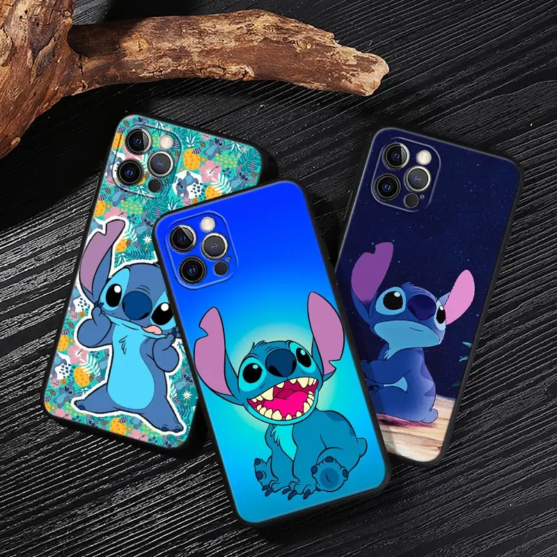 

Disney Cute Stitch Case For iPhone 17 16 15 14 13 12 11 Pro Max Plus Back Cover For iPhone 17 Pro 17E Air 16e Protect Soft Funda