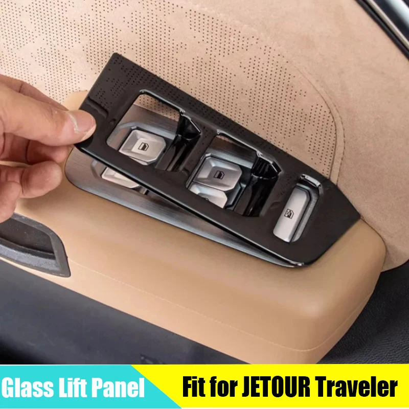 

Car Glass Lift Panel Fit for CHERY JETOUR Traveler T2 2023+ ABS Paint Car Rear Air Outlet Anti-kick Cover Interior Accessories