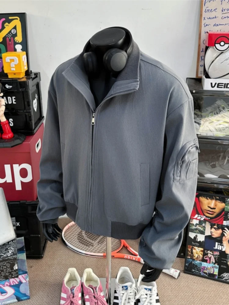 

Мужская куртка-пилот American Sle Cleanfit, весенне-осенняя, свободного кроя, модная, повседневная, спортивная, с длинными рукавами, на молнии