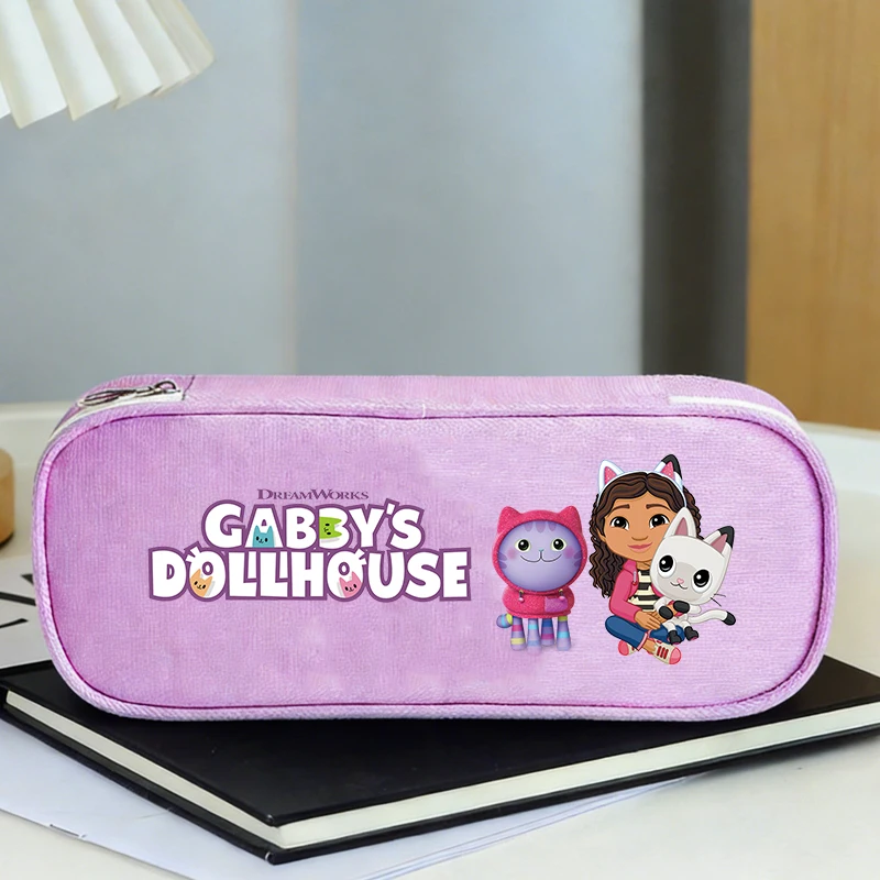 

Пеналы Gabby Dollhouse, большие пеналы с героями мультфильмов, аниме-пеналы для мальчиков и девочек, школьные канцелярские принадлежности, милые пеналы, подарок