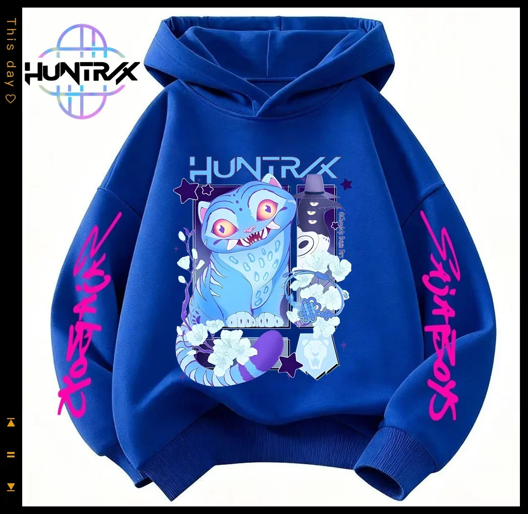 هوديي KPop Demon Hunters للأولاد بغطاء للرأس ثلاثي الأبعاد مطبوع ثلاثي الأبعاد للخريف ملابس غير رسمية دافئة ​