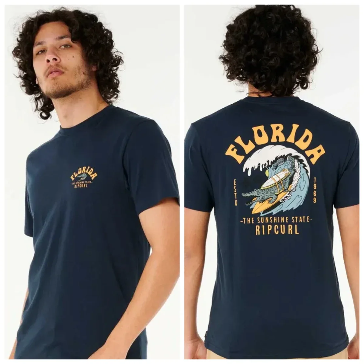 

Ripcurl Letter Print Summer New Outdoor Men's T-shirt Short Sleeve Sports Surfing Short Sleeve Fitness Short Sleeve Top