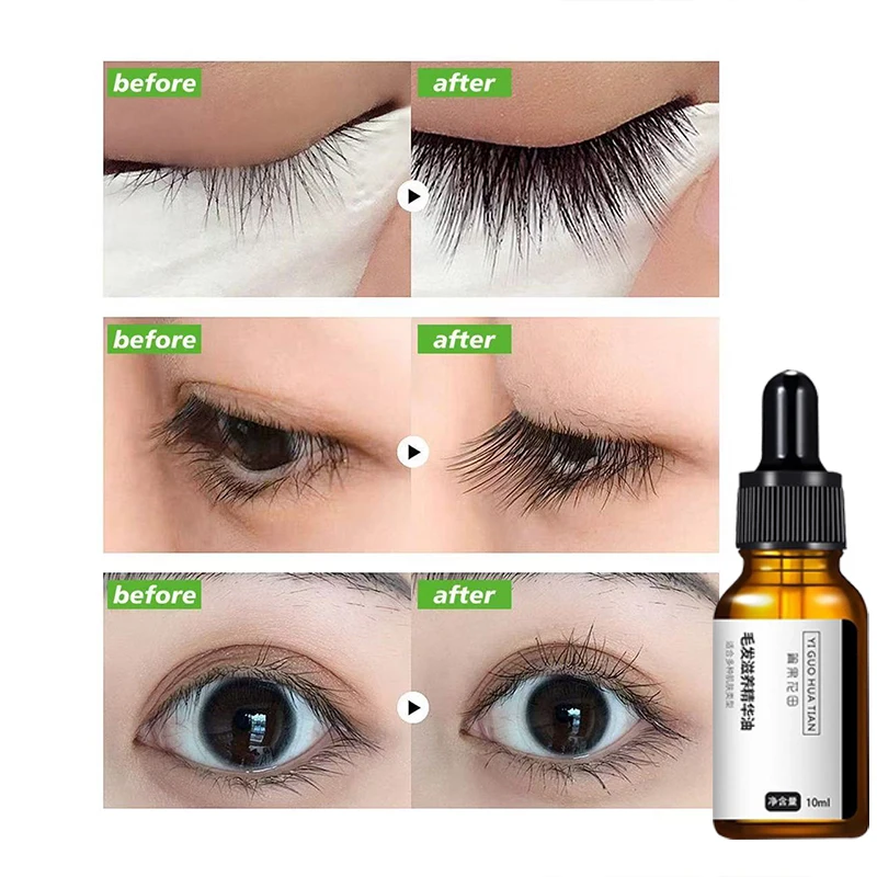 Olejek do włosów dla kobiet i mężczyzn, rzęsy, brwi, zagęszczający włosy, nawilżający, naturalny, wydłużający, czarny, kręcony, delikatny i bezśladowy.