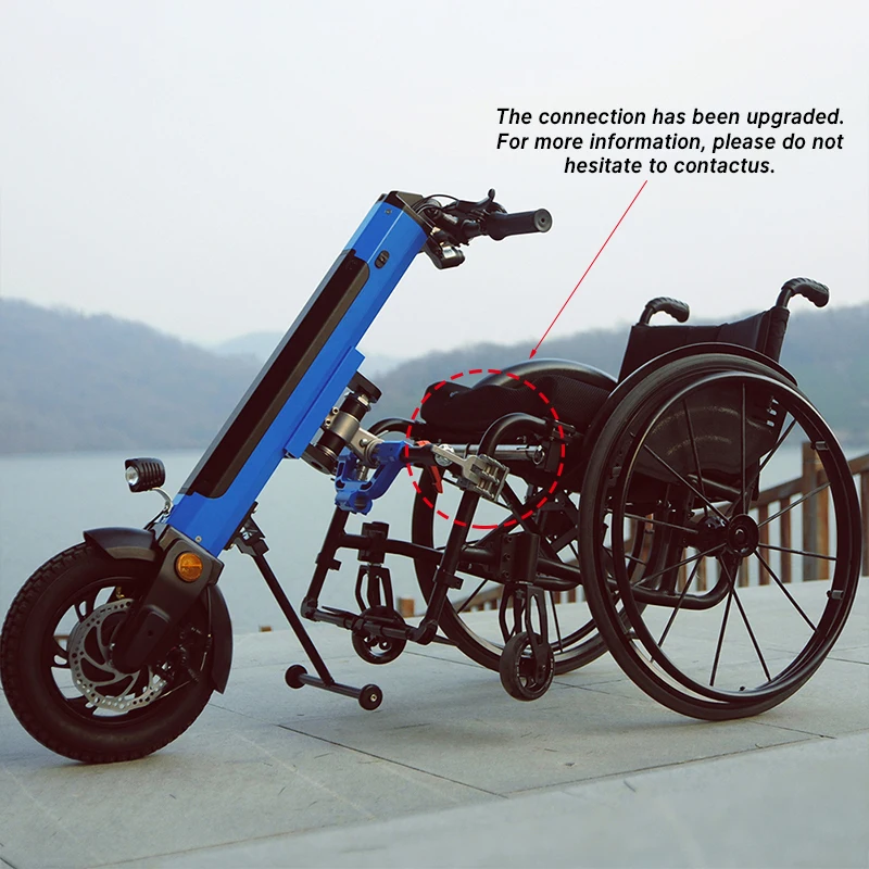 Electric Wheelchair Trailer Head | Quick-Install Folding Attachment W/Li-ion Motor & Battery | B2B