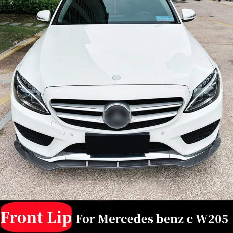 

For Mercedes benz c w205 c180 c200 c260 2015-2018 3pcs/Set Car Front Bumper Lip Splitter Diffuser Body Kit Spoiler Trim