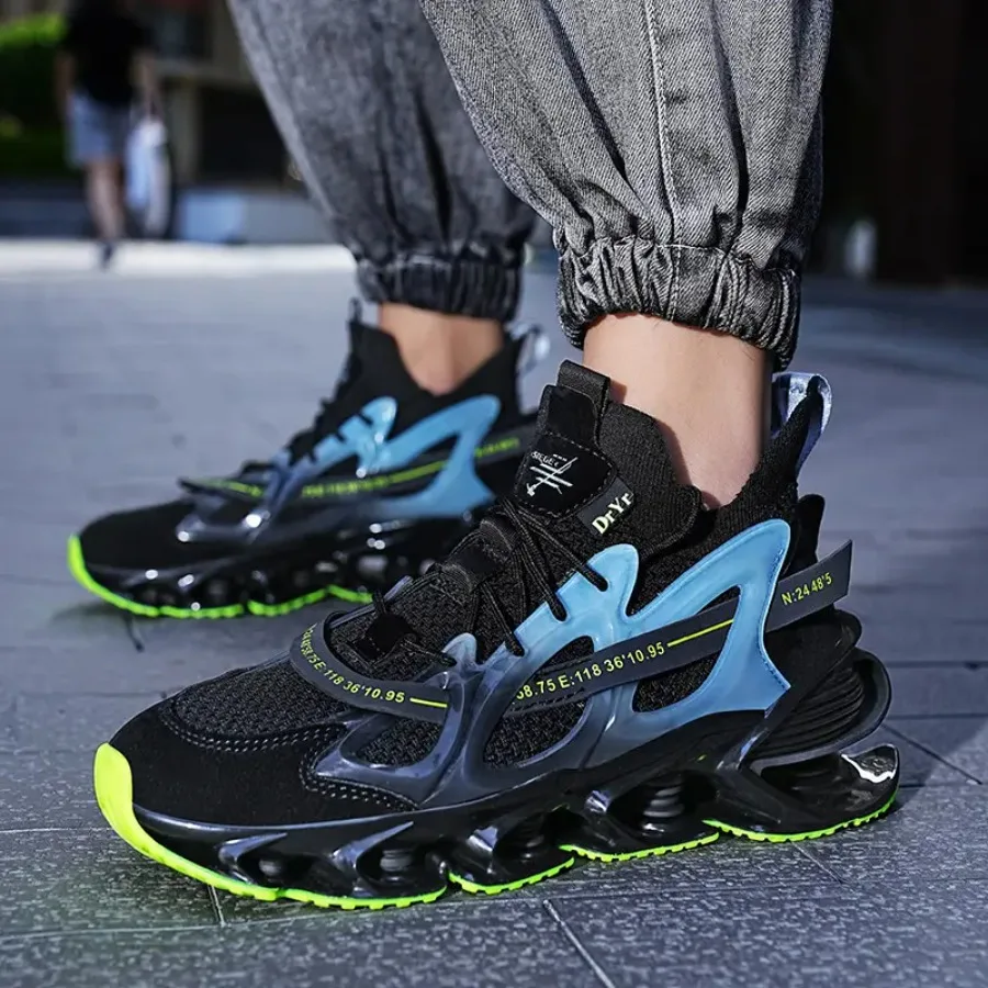 

Blade Shoes Men's Mid-Top Breathable Mesh Non-Slip Wear-Resistant Running Sports Casual Men's Shoes