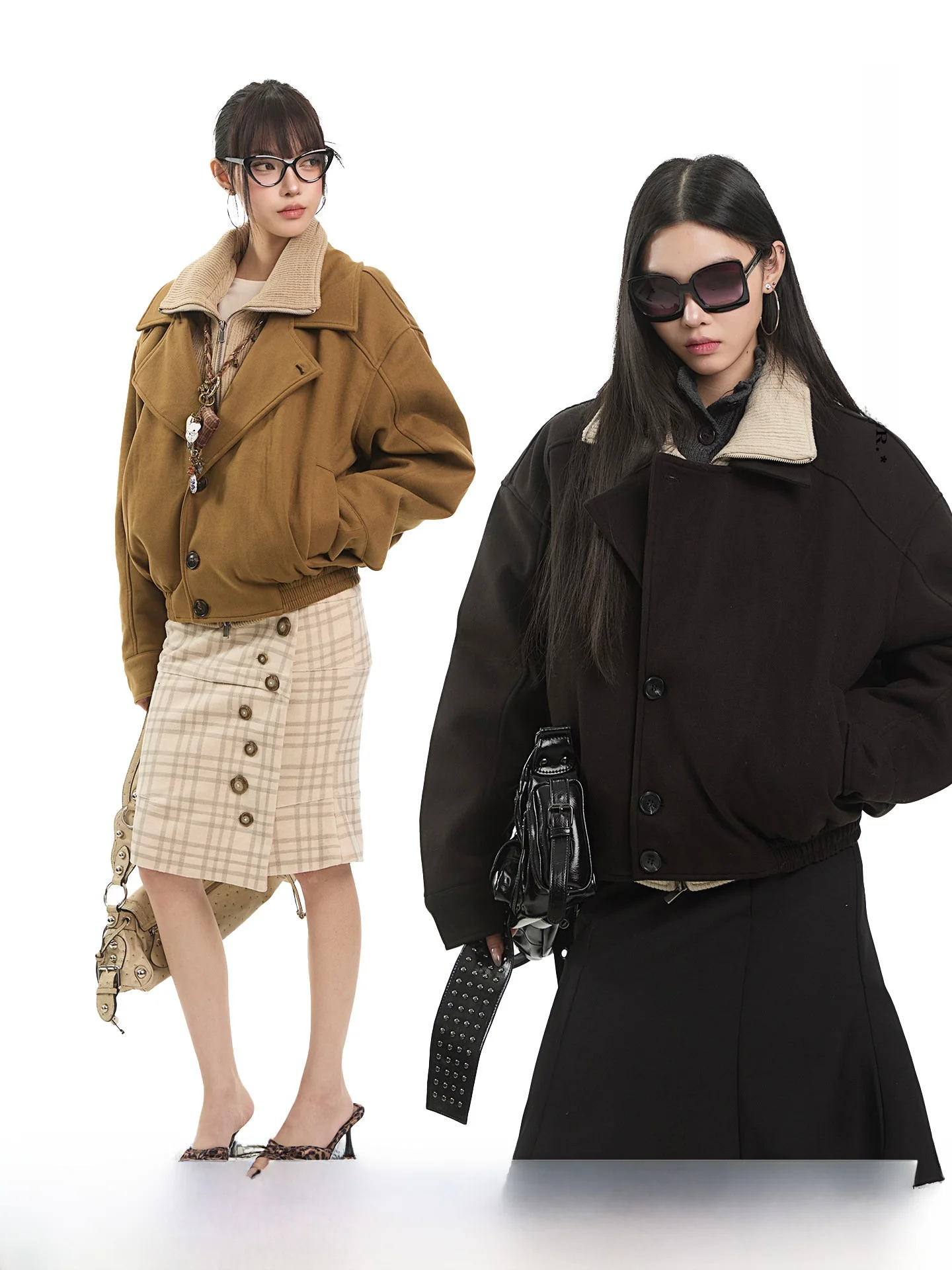 

Женская замшевая куртка Uncmhisex в американском ретро-стиле, осенне-зимняя, свободного кроя, универсальная, с меховым воротником, длинными рукавами, утепленная, цветная