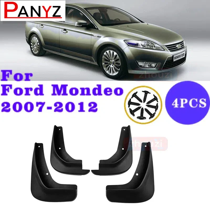 4Pcs Car Front Rear Mudflaps Mudguards Fender Flares Splash Guards Mud Flaps for Ford Mondeo 2007-2012