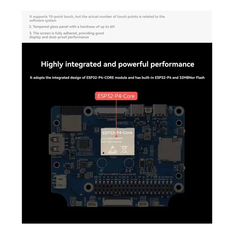 

Разрешение 800X800, 3,4-дюймовый круглый сенсорный дисплей, IPS-экран, 10-точечный мультисенсорный экран с поддержкой голосового взаимодействия AI Deepseek