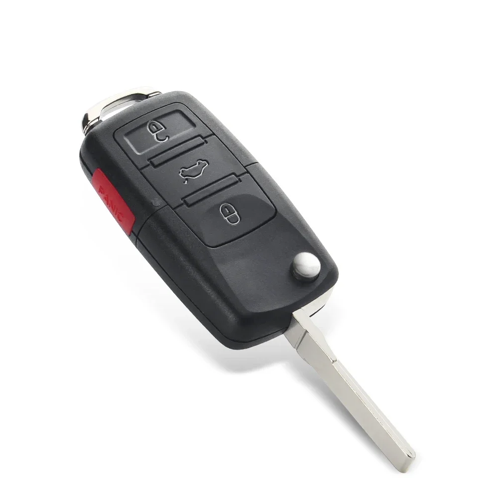 KEYYOU Flip Car Key Shell Case For Volkswagen VW Polo Passat B5 Tiguan Golf MK4 Seat Skoda