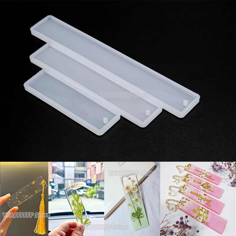1/3Pcs Bookmark Mold Set DIY Pendant Resin Mold Crystal Epoxy Silicone Mold Rectangle Jewelry Making Casting Mould Handmade