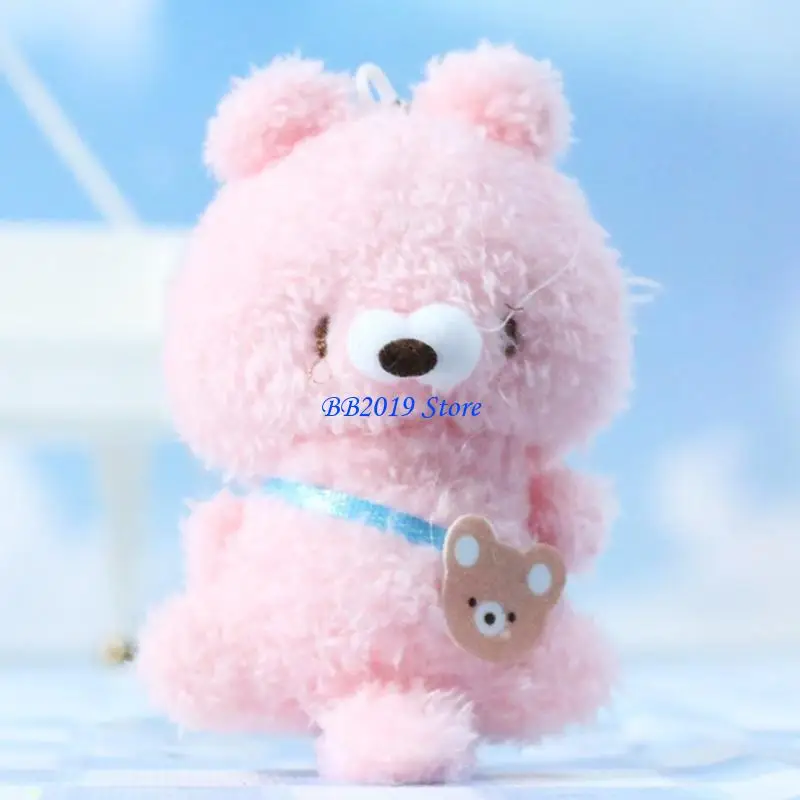 

Q0KB мультяшный медведь сумка кулон плюшевый рюкзак с животными декоры детская школьная сумка орнамент