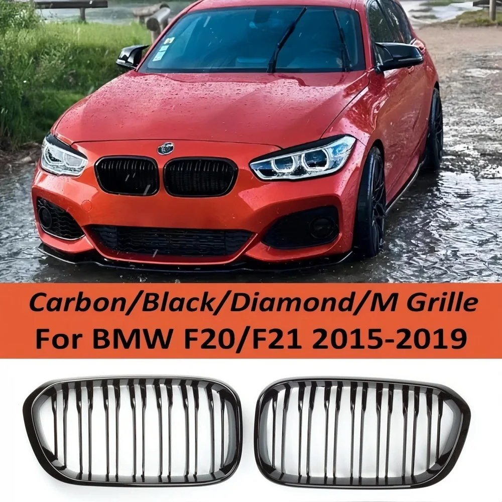 

Front Bumper Kidney Glossy Black Grille Facelift Racing Grill Cover For BMW 1 Series F20 F21 LCI 2015-2019 120i 125i 135i