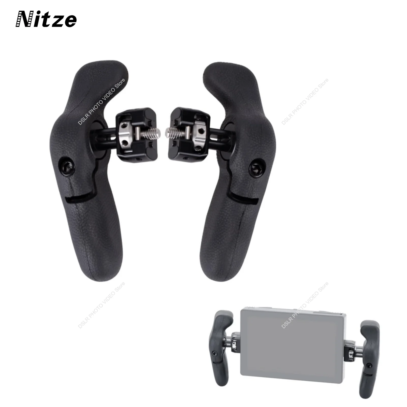 

Боковая ручка Nitze Ручка камеры для монитора SmallHD, со штифтами Locaiting 1/4 дюйма для стандартного SmallHD и слот для плечевого ремня
