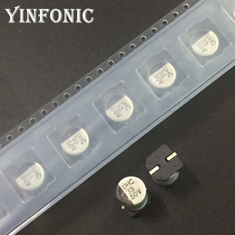 5 Stück/50 Stück Rubycon SEV-Serie 8 x 10 mm 50 V 33 uF Chip-Typ SMD-Aluminium-Elektrolytkondensator