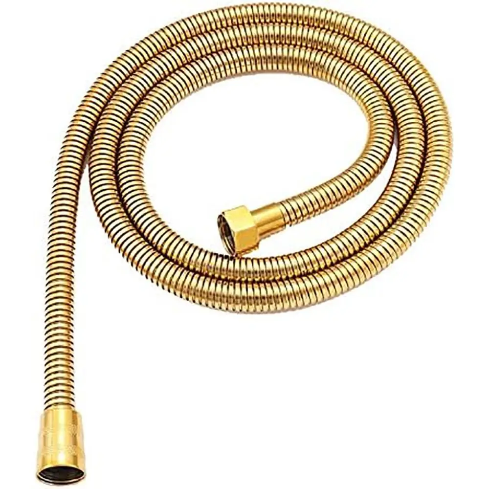 1.5/2m Stainless Steel Shower Hose High Pressure Replacement Spray Encryption Pipe Universal Titanium Gold