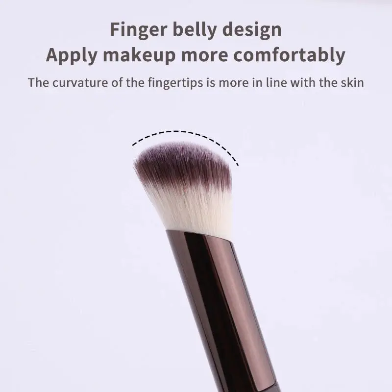 Soft Nylon Contouring Brush - Angled Top，Metal Handle, Alcohol-Free, Suitable for All Skin Types，portable travel